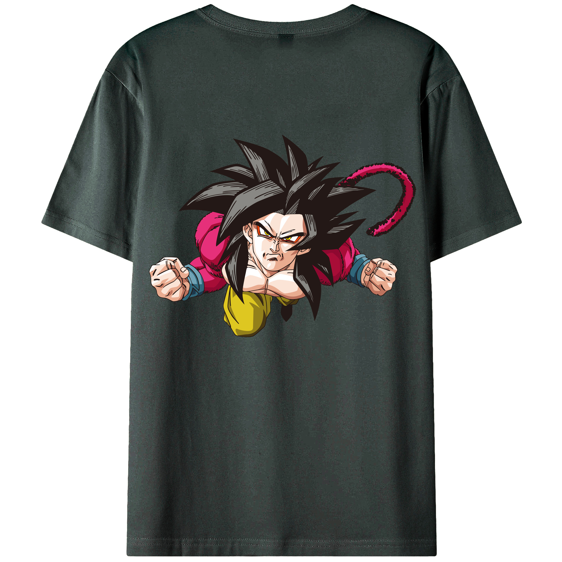 （画像用） ドラゴンボール 孫悟空（そん ごくう）Son Goku カカロット DRAGON BALL Kakarotto 綿100％ メンズ半袖Tシャツ（バックプリント） 通気性